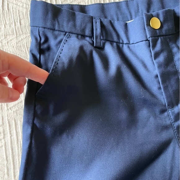 9-10 NEW H&M Woven Dress Pants / Uniform Pants, Dark Blue, Relaxed Fit - Picture 6 of 11